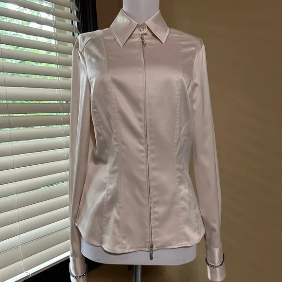 Cache Cream Satin Zip long sleeve - Picture 3 of 4